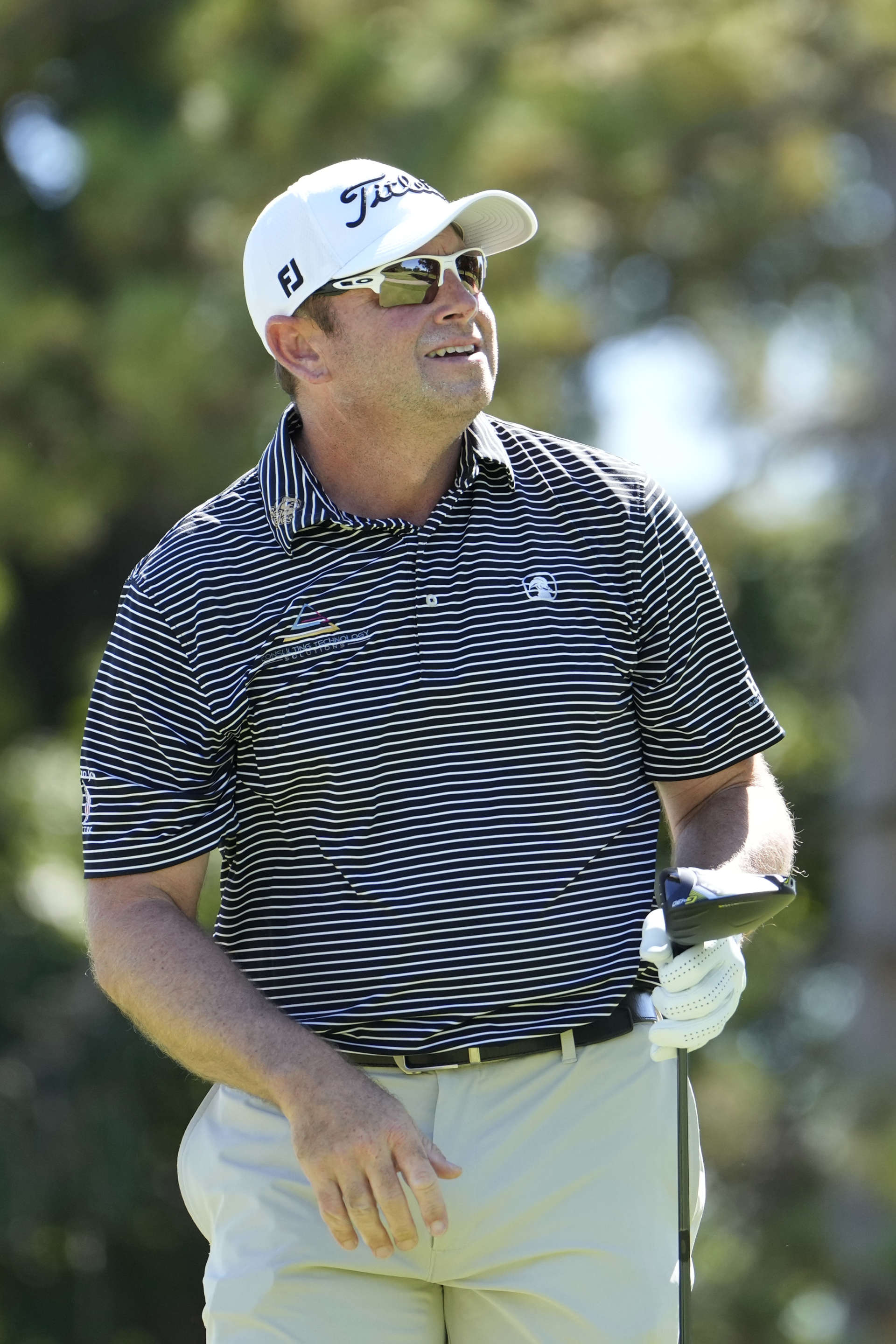 COLUMBUS, OHIO - SEPTEMBER 21: Dan McCarthy of the United States plays his shot from the third tee during the third round of the Nationwide Children's Hospital Championship 2024 at Ohio State University Golf Club on September 21, 2024 in Columbus, Ohio. (Photo by Raj Mehta/Getty Images)