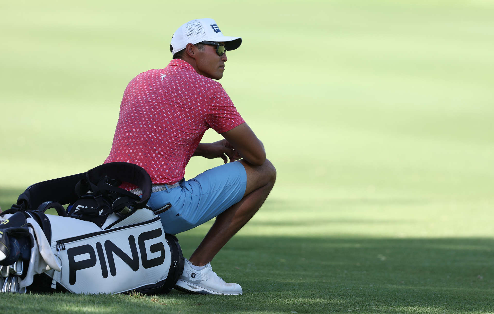 SUN CITY, SOUTH AFRICA - DECEMBER 06: Johannes Veerman of the USA waits to play plays his second shot on the 18th hole on Day Two of the Nedbank Golf Challenge 2025 at Gary Player CC on December 06, 2024 in Sun City, South Africa. (Photo by Warren Little/Getty Images)