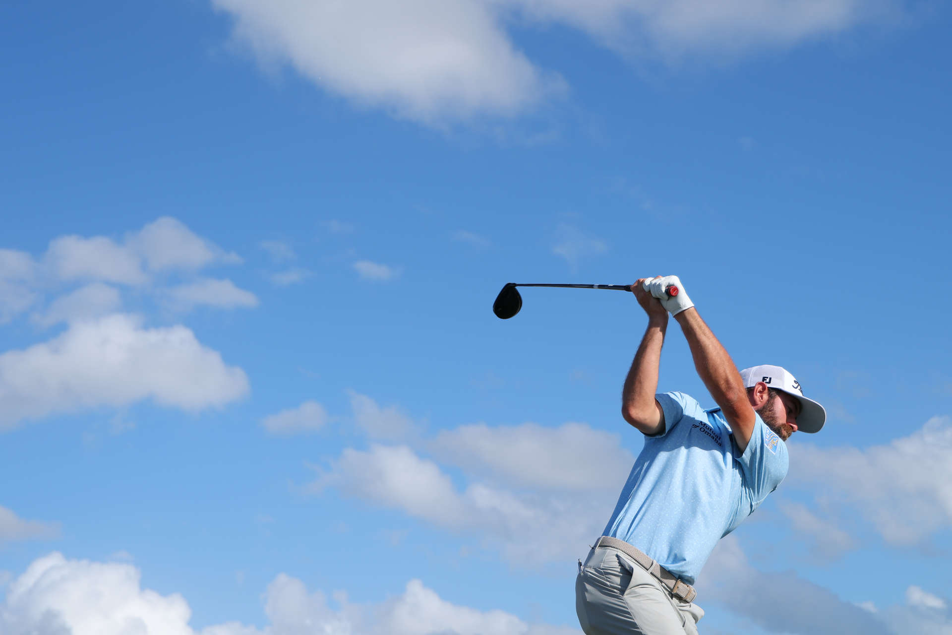 NASSAU, BAHAMAS - DECEMBER 07: Cameron Young of the United States plays his shot from the 14th tee during the third round of the Hero World Challenge 2024 at Albany Golf Course on December 07, 2024 in Nassau, Bahamas. (Photo by Kevin C. Cox/Getty Images)