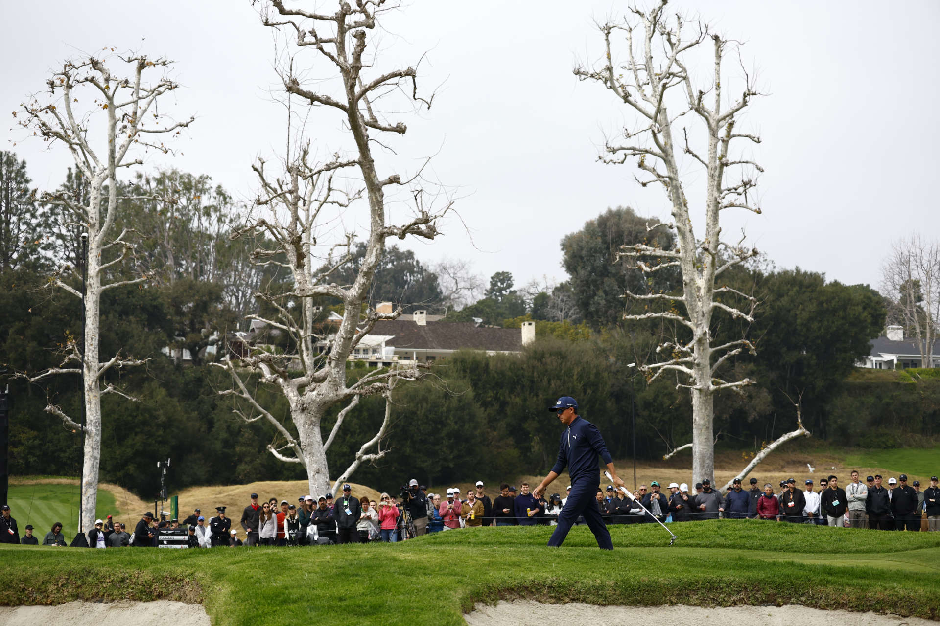 PACIFIC PALISADES, CALIFORNIA - FEBRUARY 17: Rickie Fowler of the United States walks on the 16th green during the third round of The Genesis Invitational at Riviera Country Club on February 17, 2024 in Pacific Palisades, California. (Photo by Ronald Martinez/Getty Images)