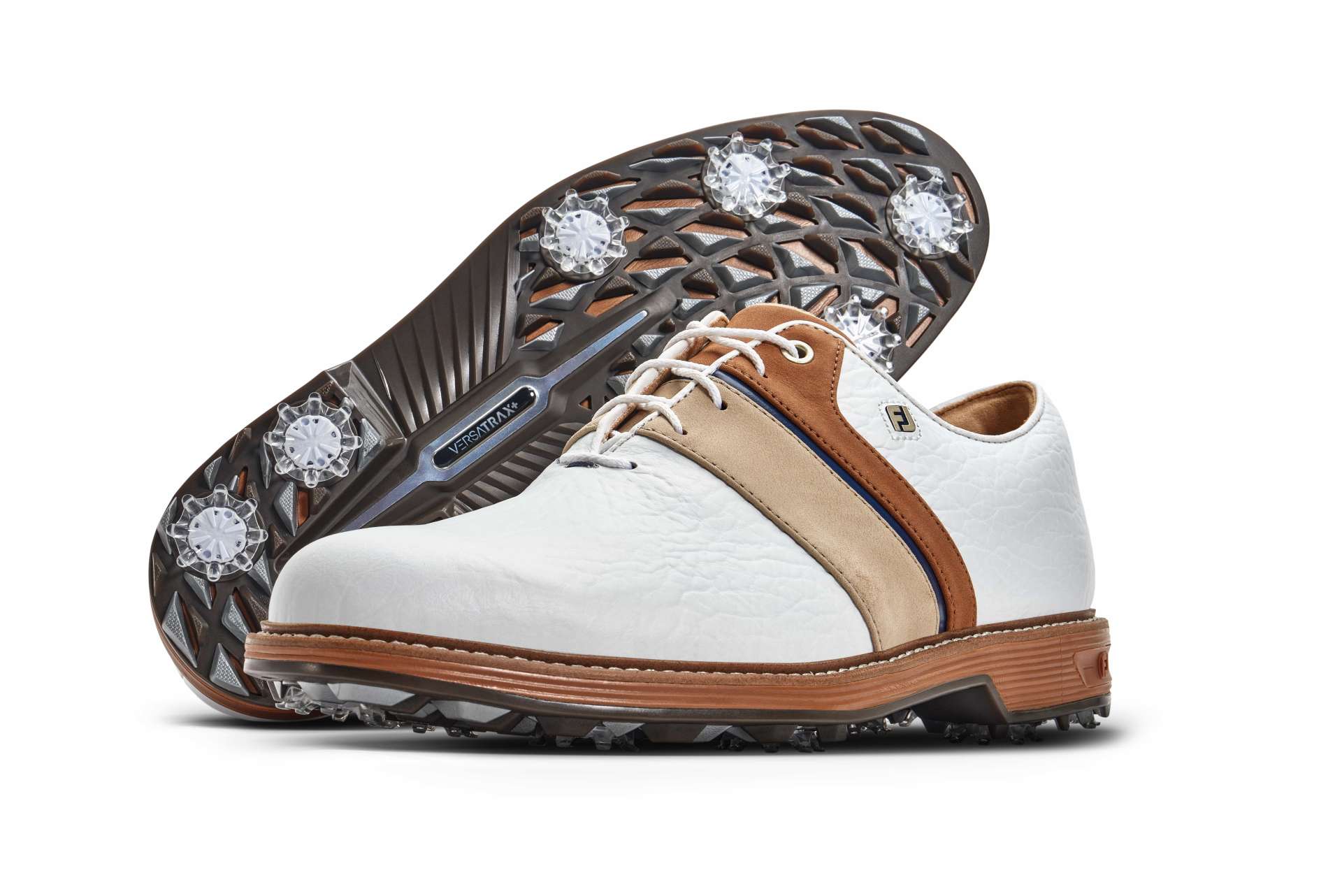 Verbesserte Kragenpolsterung und Lammfell-Futter für verbesserten Komfort, unterstützende EVA-Zwischensohle mit PerformanceDämpfung und ganztägiger Unterfußkomfort durch OrthoLiteEcoPlush FitBed.Packard LX in Weiß/Blau/Braun (UVP: 260 €)