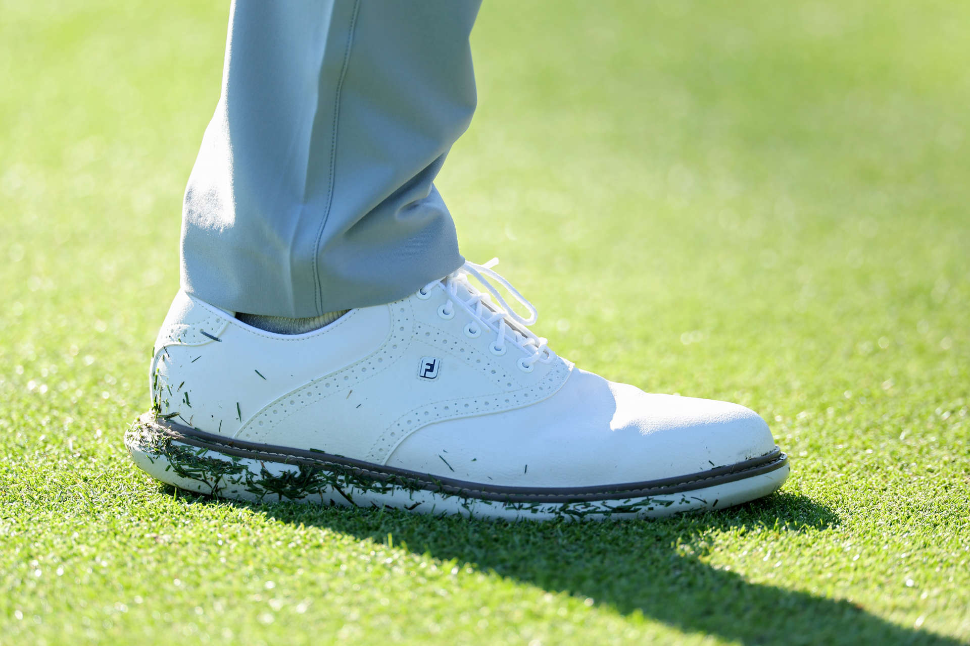 PONTE VEDRA BEACH, FLORIDA - MARCH 14: Webb Simpson of the United States shoes are seen on the fourth tee during the first round of THE PLAYERS Championship on the Stadium Course at TPC Sawgrass on March 14, 2024 in Ponte Vedra Beach, Florida. (Photo by Kevin C. Cox/Getty Images)