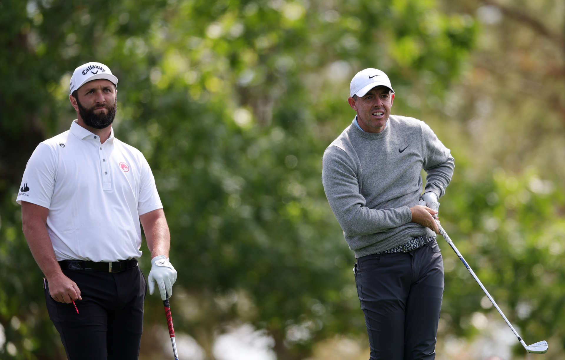 Jon Rahm und Rory McIlroy bereiten sich gemeinsam vor.
