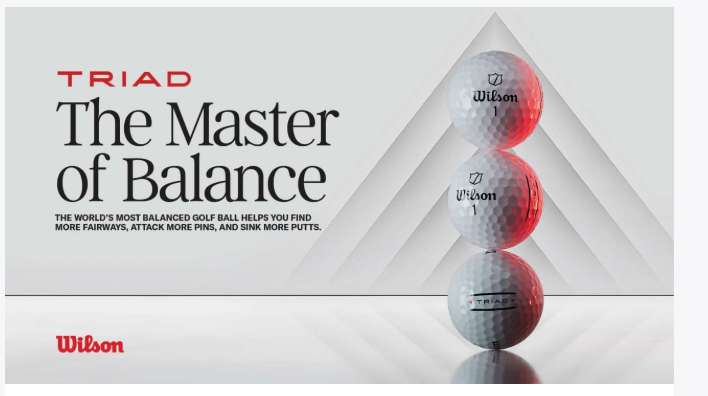 Jahresvorrat der neuen Wilson Triad Golfbälle zu gewinnen