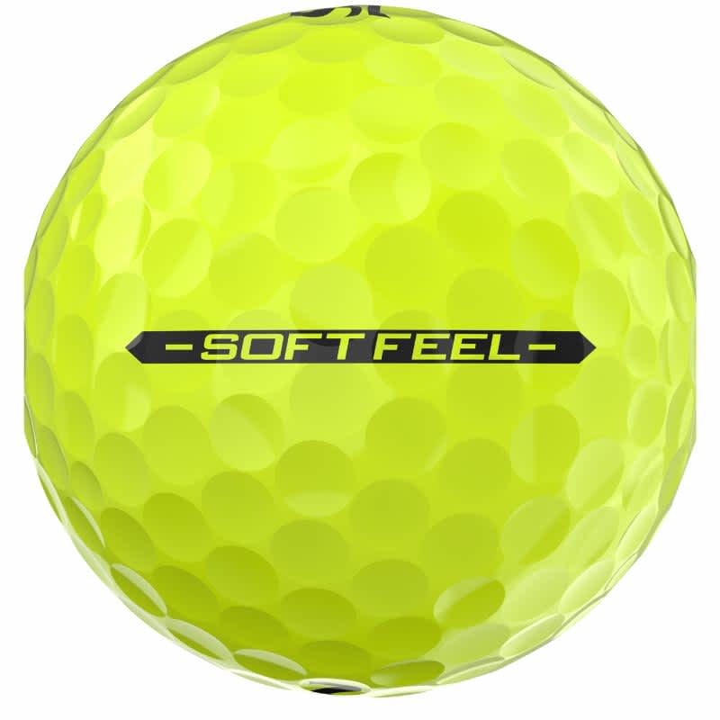Der Srixon Soft Feel Golfball 2025 in Tour Yellow. (Foto: Srixon)