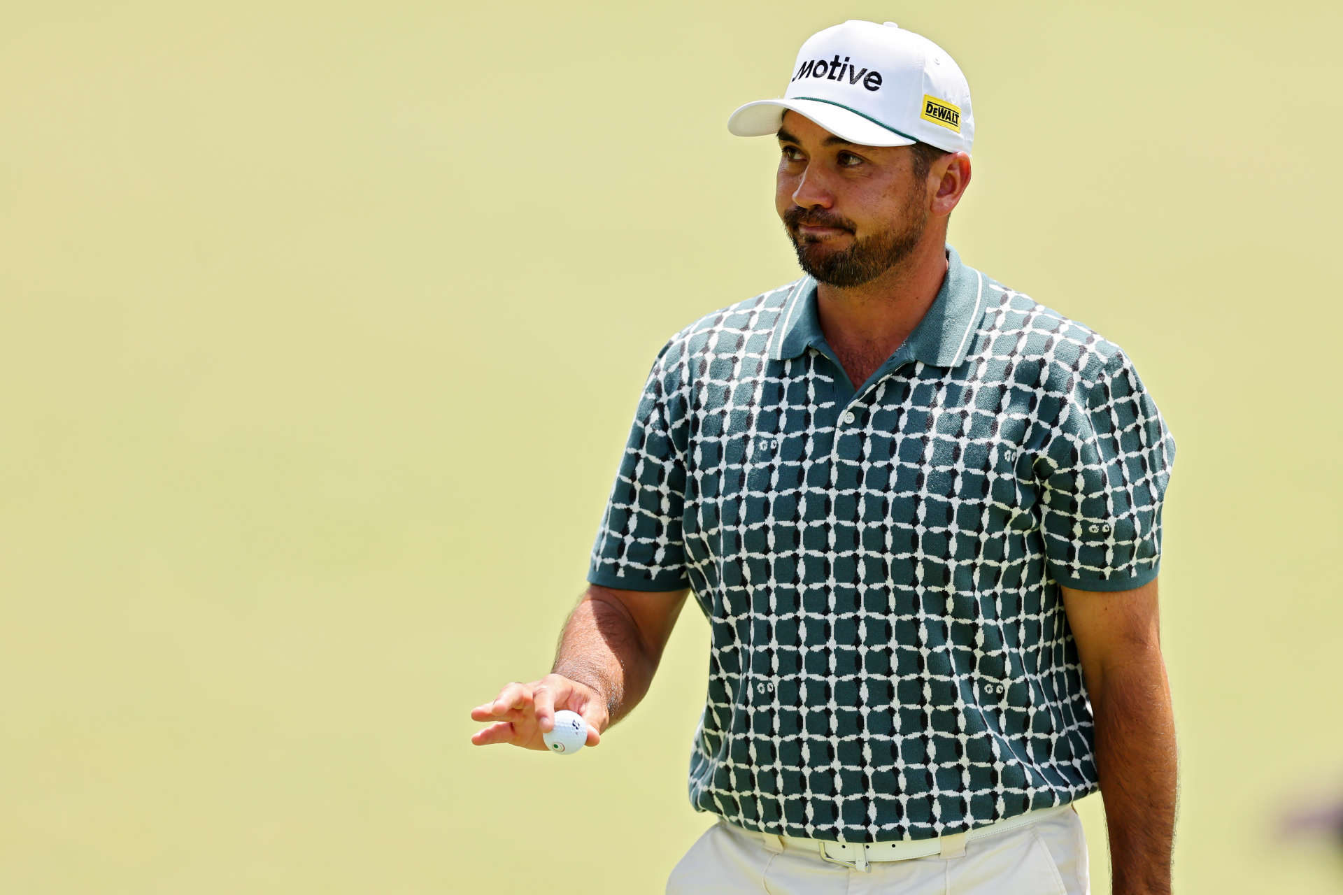 DUBLIN, OHIO - JUNE 09: Jason Day of Australia reacts after making birdie on the fourth green during the final round of the Memorial Tournament presented by Workday at Muirfield Village Golf Club on June 09, 2024 in Dublin, Ohio. (Photo by Michael Reaves/Getty Images)