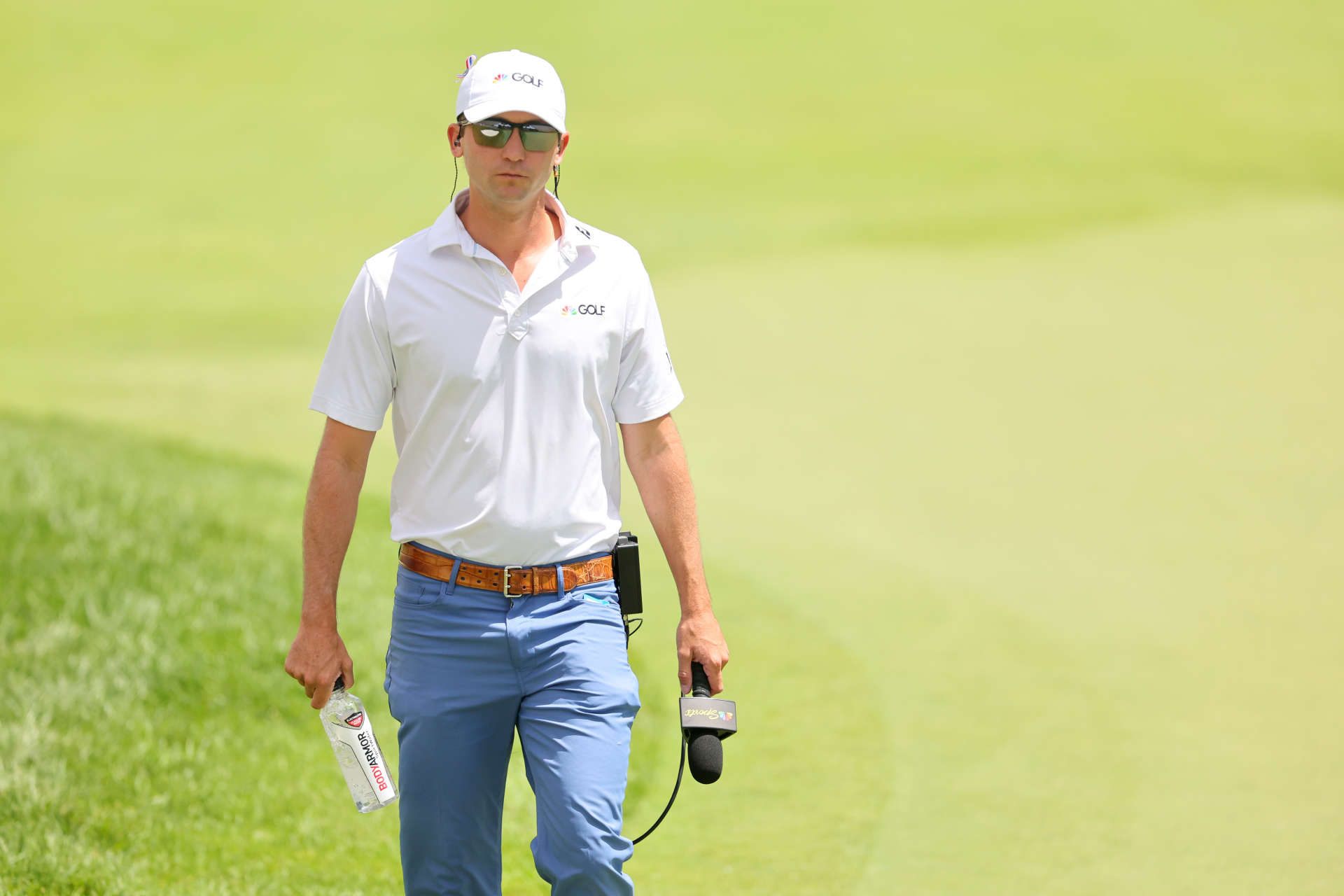 DUBLIN, OHIO - JUNE 07: Smylie Kaufman walks on on the fourth green during the second round of the Memorial Tournament presented by Workday at Muirfield Village Golf Club on June 07, 2024 in Dublin, Ohio. (Photo by Michael Reaves/Getty Images)