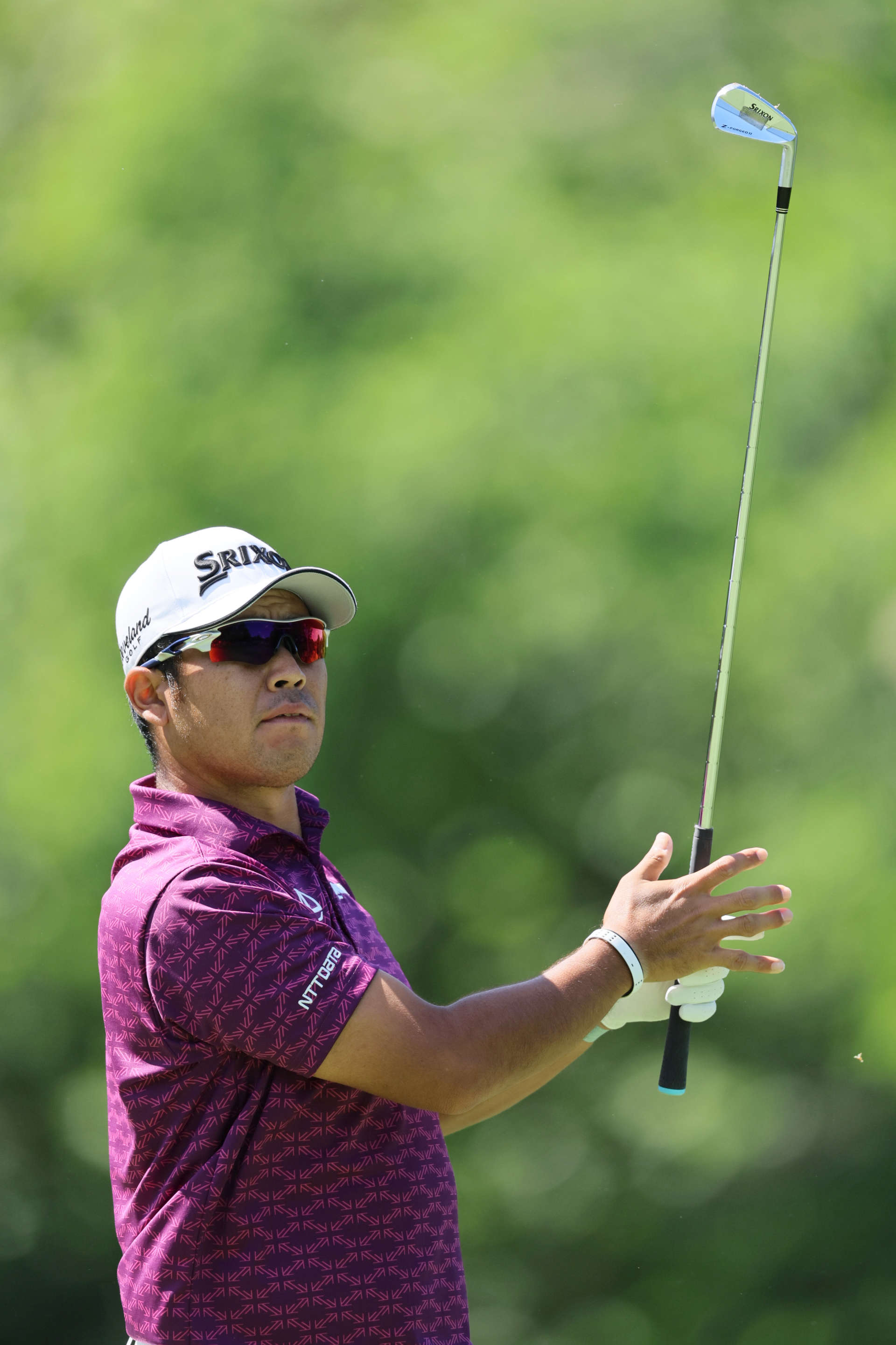 DUBLIN, OHIO - JUNE 07: Hideki Matsuyama of Japan plays his shot from the fourth tee during the second round of the Memorial Tournament presented by Workday at Muirfield Village Golf Club on June 07, 2024 in Dublin, Ohio. (Photo by Andy Lyons/Getty Images)