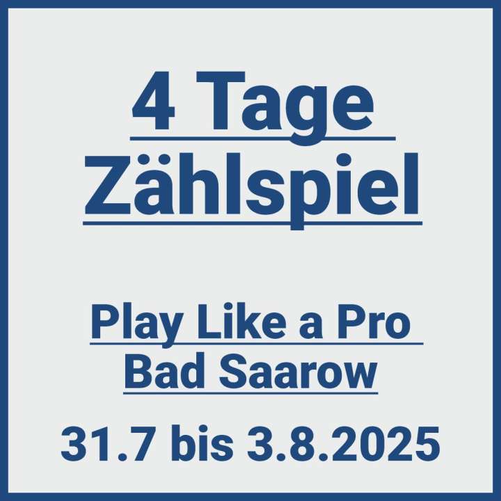 4 Tage Zählspiel in Bad Saarow - Play Like a Pro