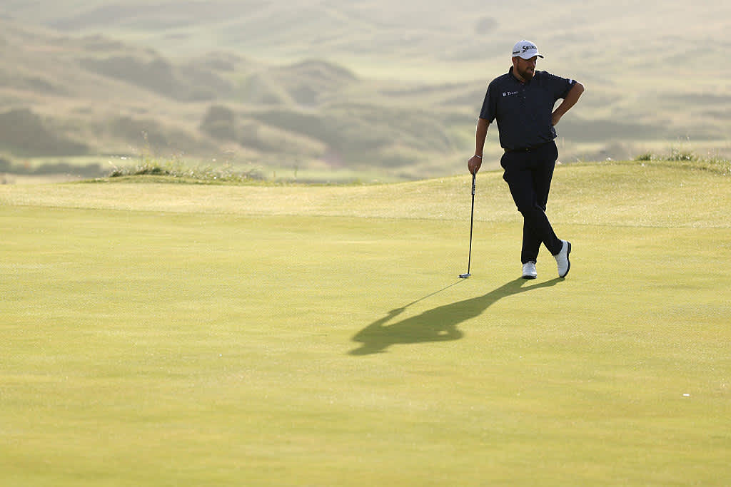 PORTRUSH, NORTHERN IRELAND - JULY 18: Shane Lowry of Ireland looks on on the 16th green during day two of The 153rd Open Championship at Royal Portrush Golf Club on July 18, 2025 in Portrush, Northern Ireland. (Photo by Christian Petersen/Getty Images)