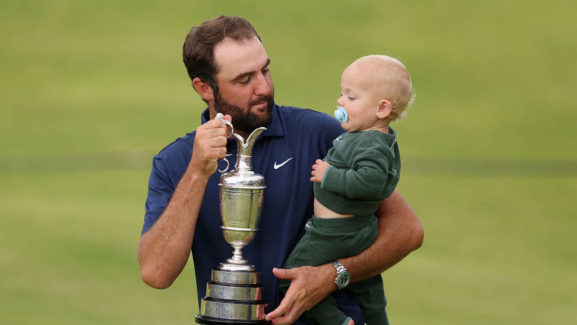 Die schönsten Jubelbilder nach Scottie Schefflers Sieg bei der British Open 2025