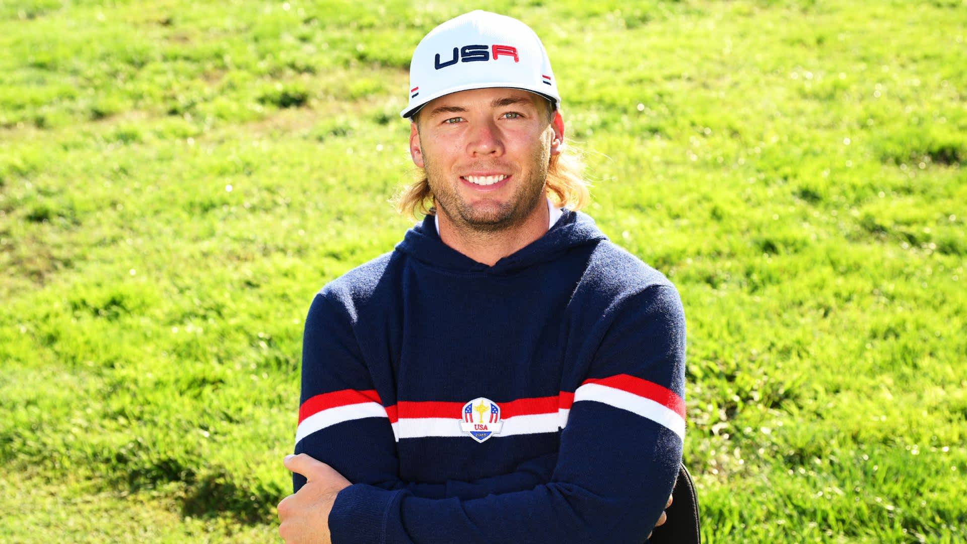 Sam Burns  Alter: 29  Ryder Cup Ranking: Captain's Pick  Bisherige Teilnahmen: 2023  Bilanz: 1 - 2 - 0