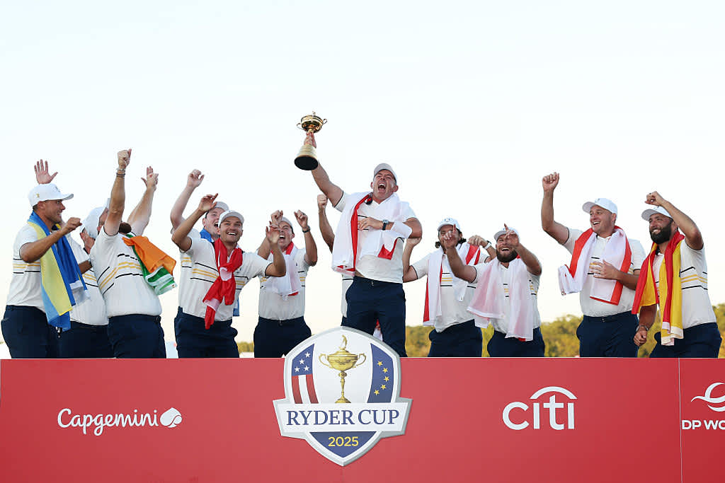 So jubelt das Team Europa nach dem Sieg des Ryder Cups 2025