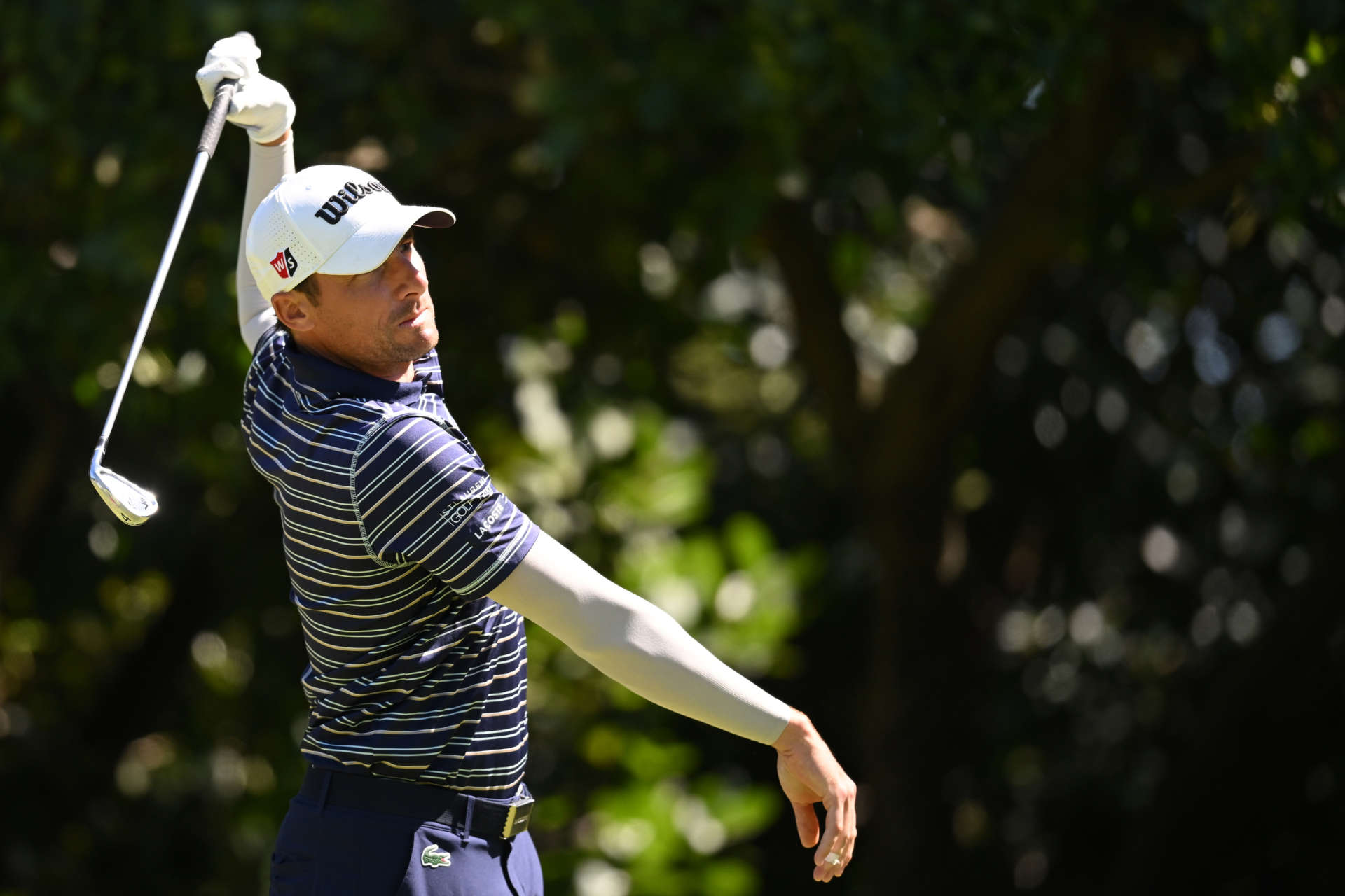 CAPE TOWN, SOUTH AFRICA - FEBRUARY 10: Benjamin Hebert of France plays his shot from the eighteenth tee during day three of the Bain's Whisky Cape Town Open at Royal Cape Golf Club on February 10, 2024 in Cape Town, South Africa. (Photo by Johan Rynners/Getty Images)