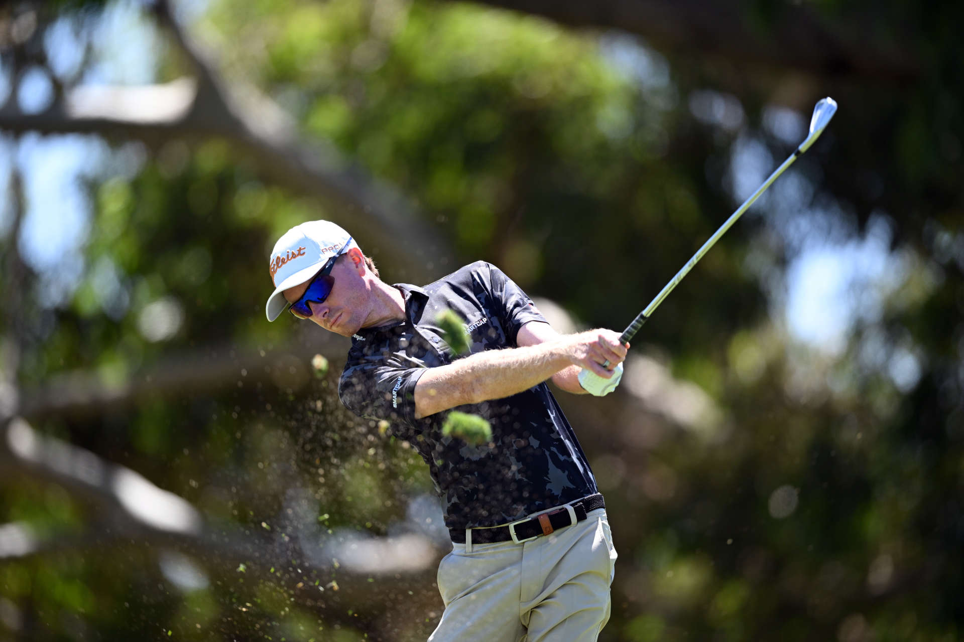 CAPE TOWN, SOUTH AFRICA - FEBRUARY 10: Malcolm Mitchell of South Africa plays his shot from the fourteenth tee during day three of the Bain's Whisky Cape Town Open at Royal Cape Golf Club on February 10, 2024 in Cape Town, South Africa. (Photo by Johan Rynners/Getty Images)