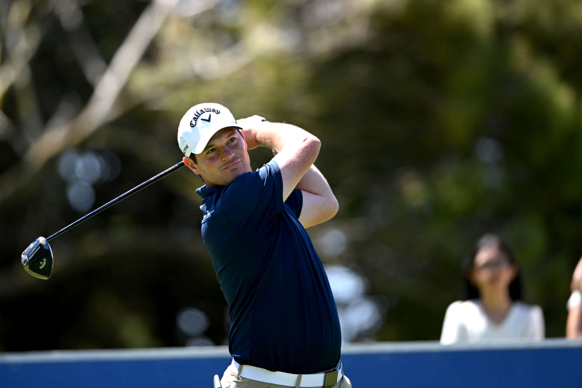 CAPE TOWN, SOUTH AFRICA - FEBRUARY 10: Sam Hutsby of England plays his shot from the fourteenth tee during day three of the Bain's Whisky Cape Town Open at Royal Cape Golf Club on February 10, 2024 in Cape Town, South Africa. (Photo by Johan Rynners/Getty Images)