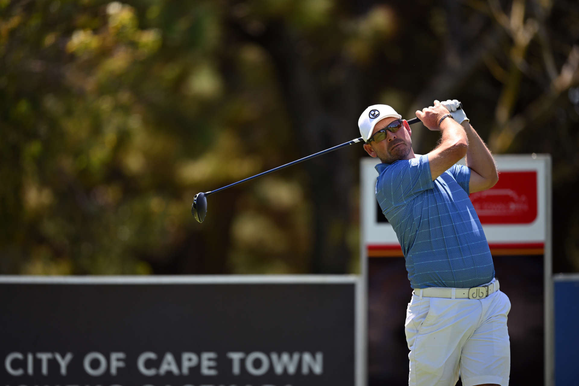 CAPE TOWN, SOUTH AFRICA - FEBRUARY 10:Justin Walters of South Africa plays his shot from the fourteenth tee during day three of the Bain's Whisky Cape Town Open at Royal Cape Golf Club on February 10, 2024 in Cape Town, South Africa. (Photo by Johan Rynners/Getty Images)