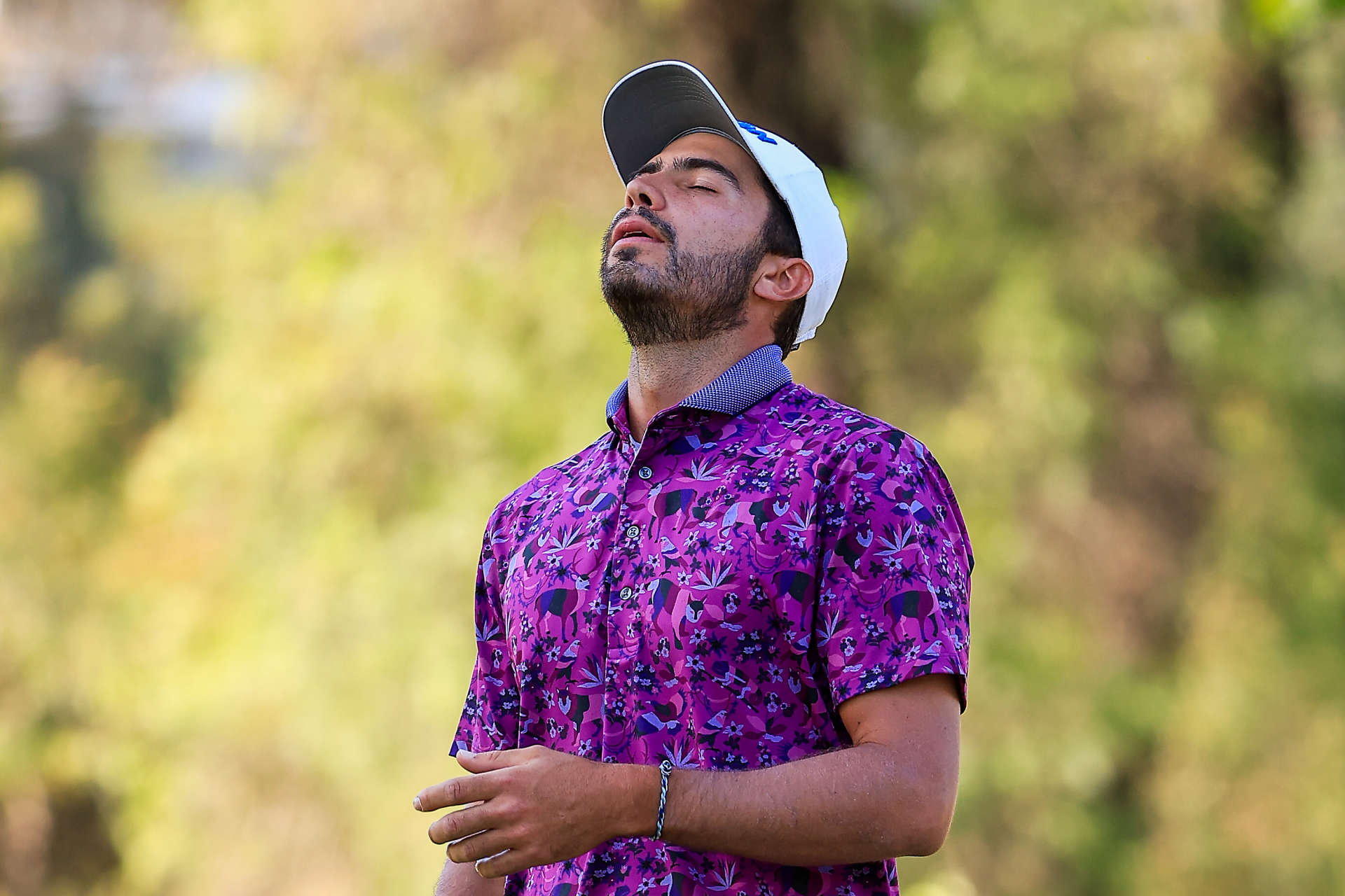 SANTIAGO, CHILE - MARCH 10: Alvaro Ortiz of Mexico reacts on the 18th hole during the final round of the Astara Chile Classic presented by Scotiabank at Prince of Wales Country Club on March 10, 2024 in Santiago, Chile. (Photo by Buda Mendes/Getty Images)