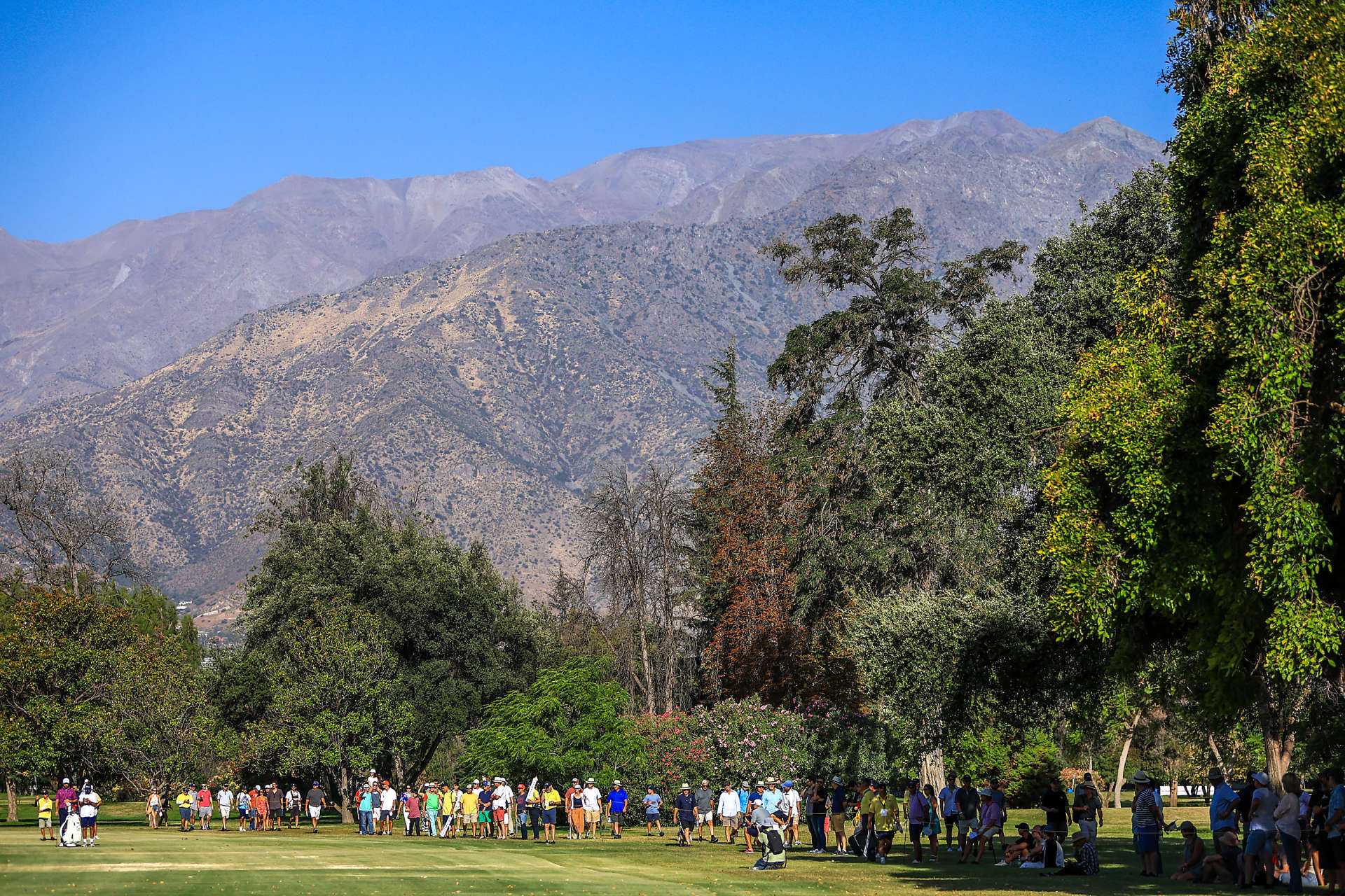 SANTIAGO, CHILE - MARCH 10: Fans watch the final round of the Astara Chile Classic presented by Scotiabank at Prince of Wales Country Club on March 10, 2024 in Santiago, Chile. (Photo by Buda Mendes/Getty Images)