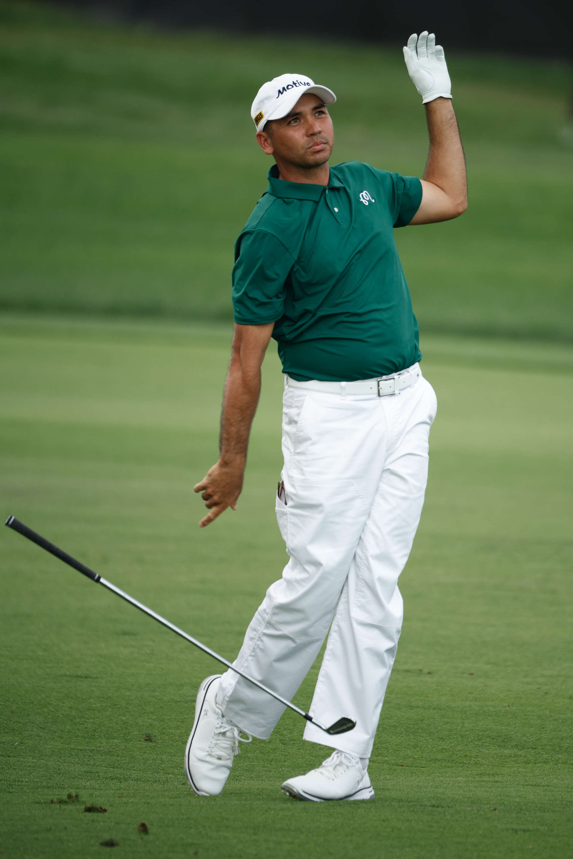 ORLANDO, FLORIDA - MARCH 08: Jason Day of Australia reacts to an approach shot on the 16th hole during the second round of the Arnold Palmer Invitational presented by Mastercard at Arnold Palmer Bay Hill Golf Course on March 08, 2024 in Orlando, Florida. (Photo by Cliff Hawkins/Getty Images)