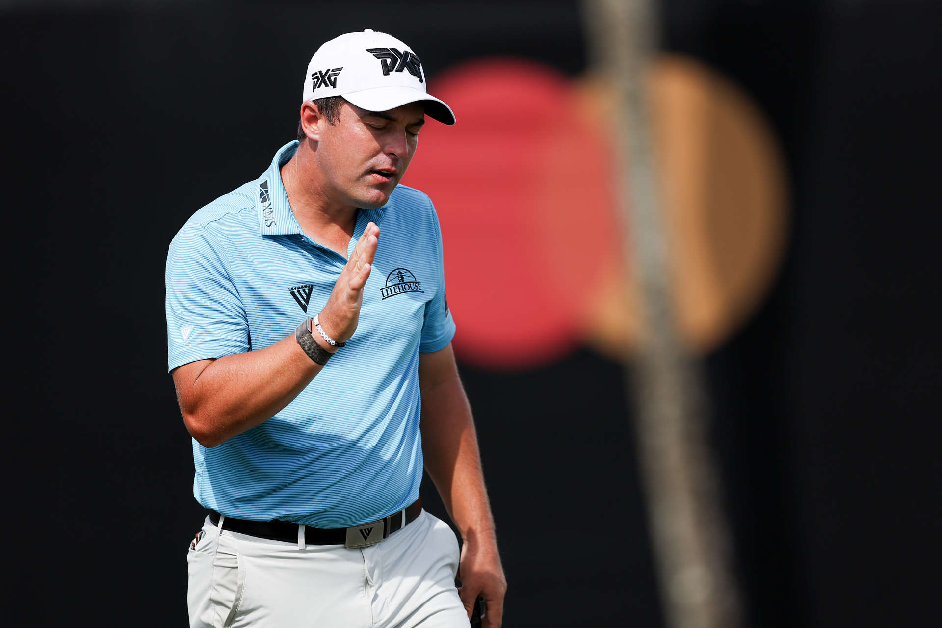 ORLANDO, FLORIDA - MARCH 08: Justin Lower of the United States reacts to a putt on the 14th hole during the second round of the Arnold Palmer Invitational presented by Mastercard at Arnold Palmer Bay Hill Golf Course on March 08, 2024 in Orlando, Florida. (Photo by Brennan Asplen/Getty Images)