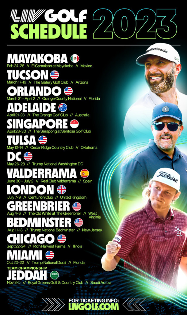 LIV Golf Schedule