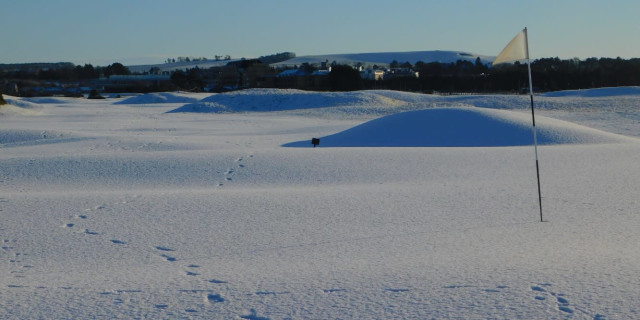 What should I do if snow has closed my golf course?