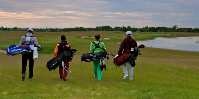 Golfers With Bags