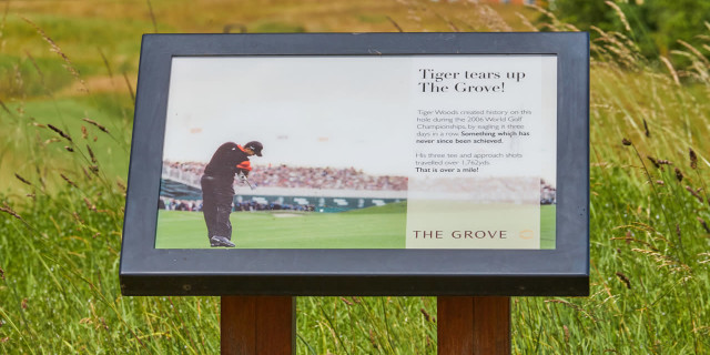 Tiger Woods Plaque The Grove