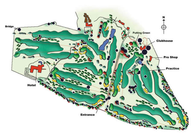 Donnington Valley Golf Course Map