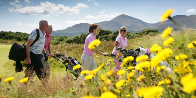 Golfers With Trolleys