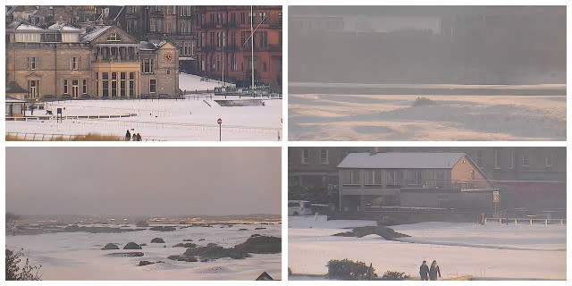 Snow Turns Scottish Golf Courses Into Winter Wonderland