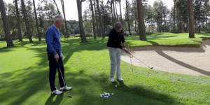 Andrew Murray Chipping Lesson - Alignment stick impact drill