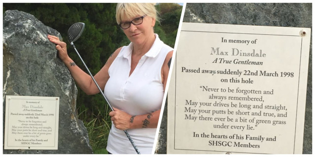 magnificent stone plaque stands in memory of Uncle Max