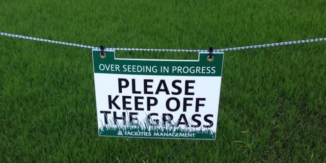 Keep off the grass