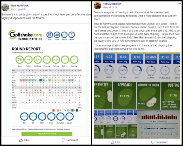 Golfshake Stats