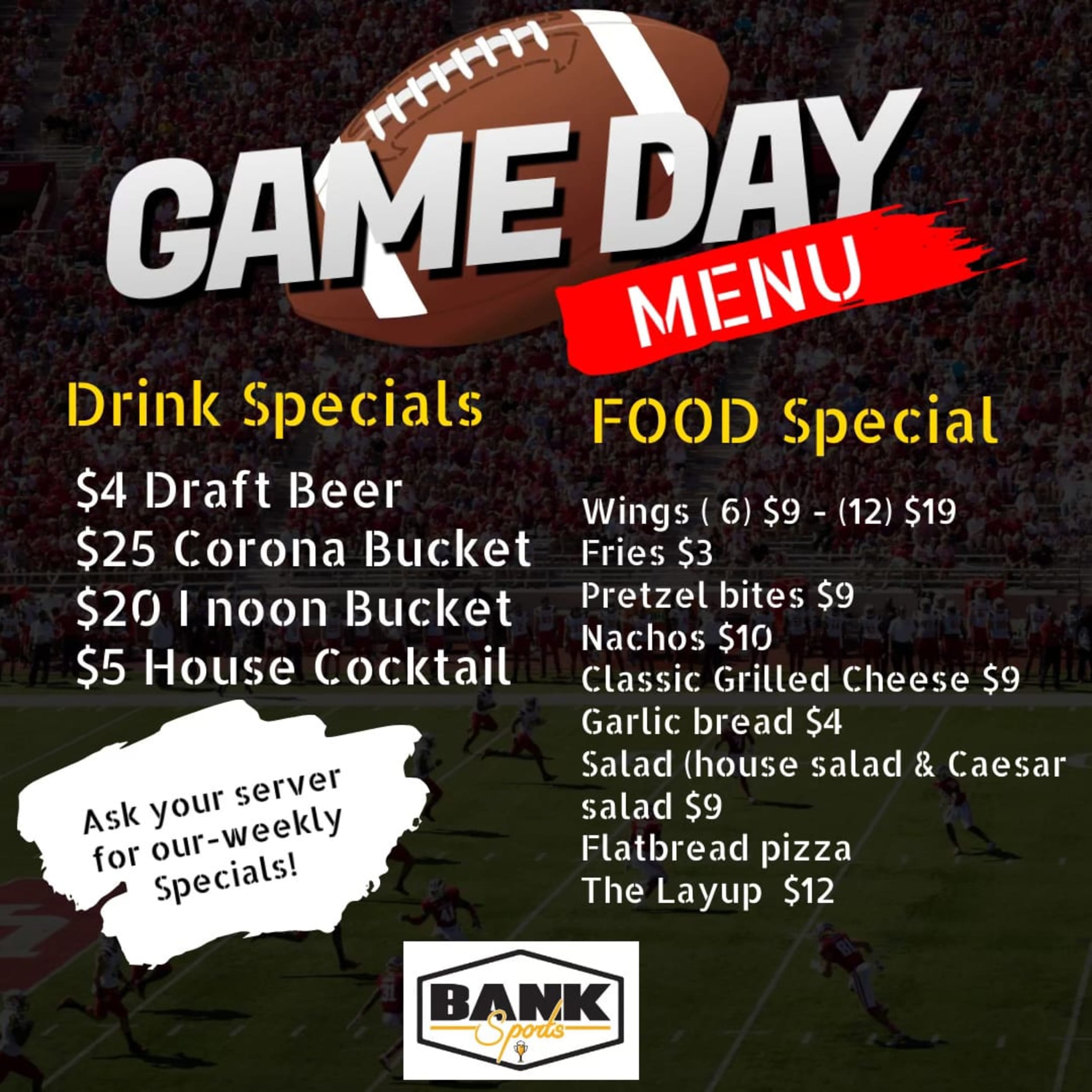 Bank Sports Bar Home Bridgeport