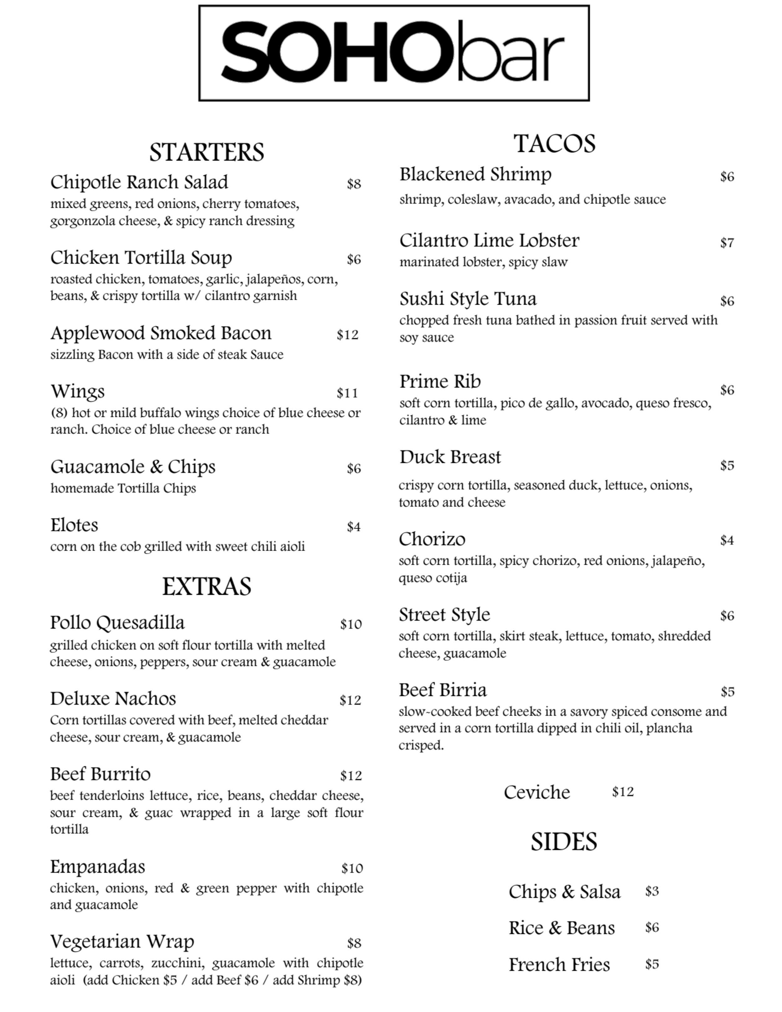 Soho Bar Home Norwalk