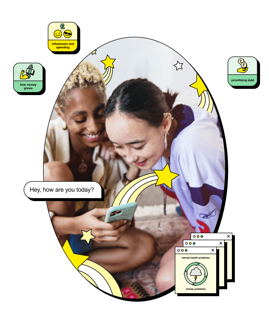 people using the good with app