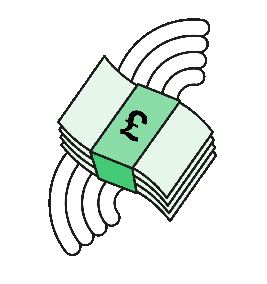 money with wings