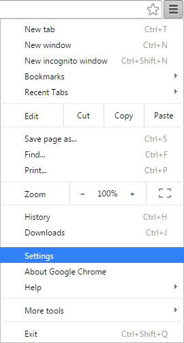 Chrome Settings