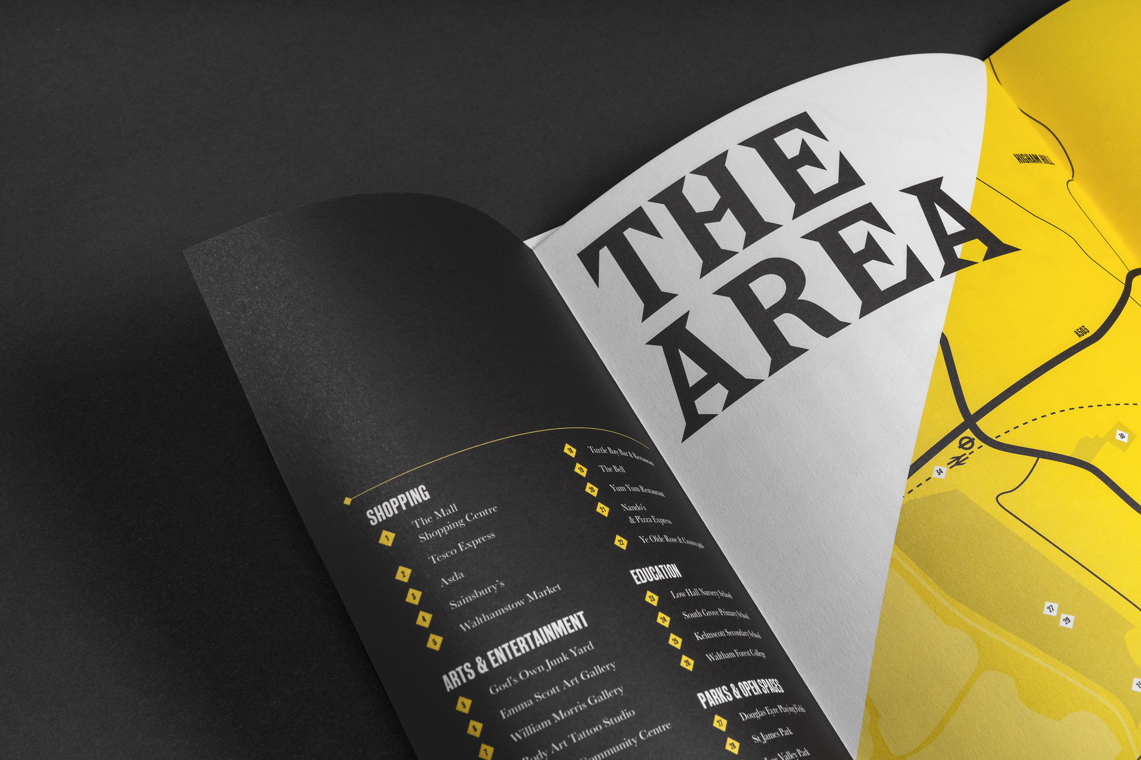 Close-up shot of the map layout with fold-out panel showing the map key