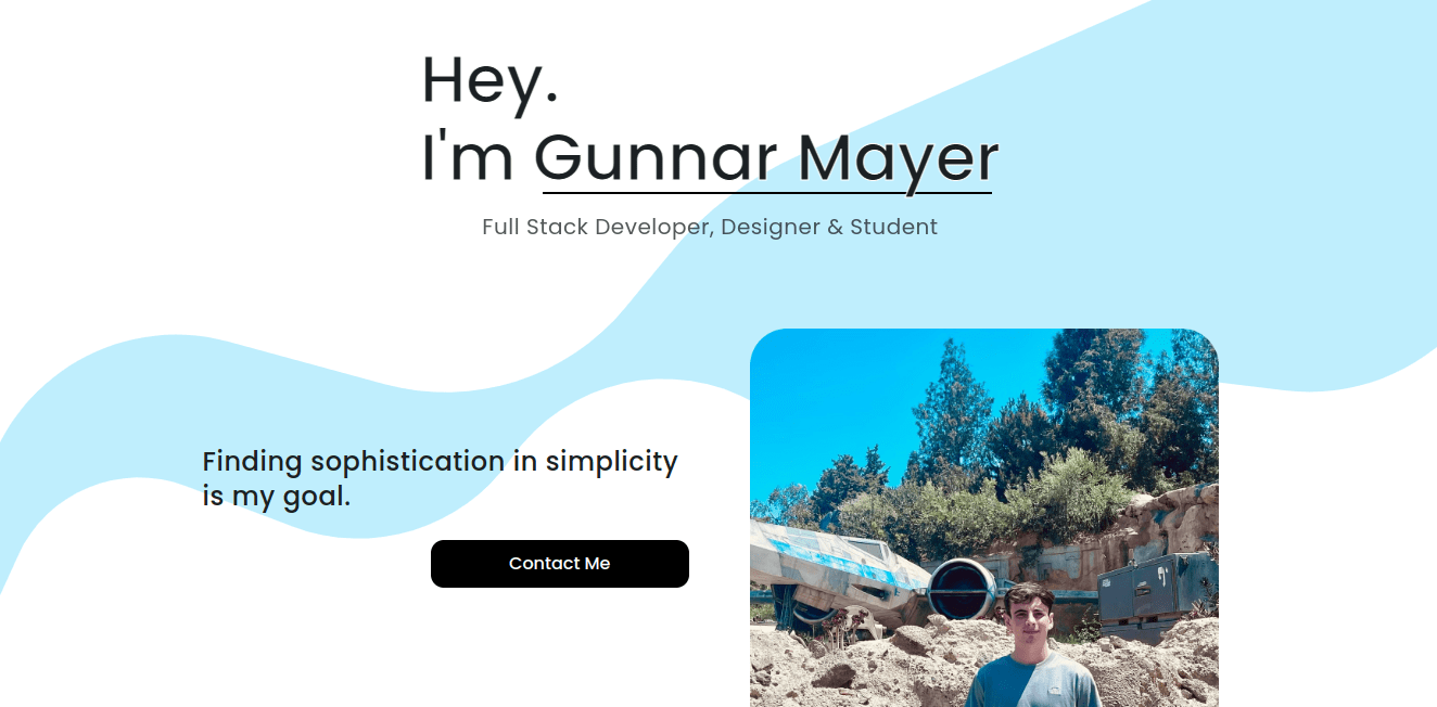 Screenshot of Personal Website