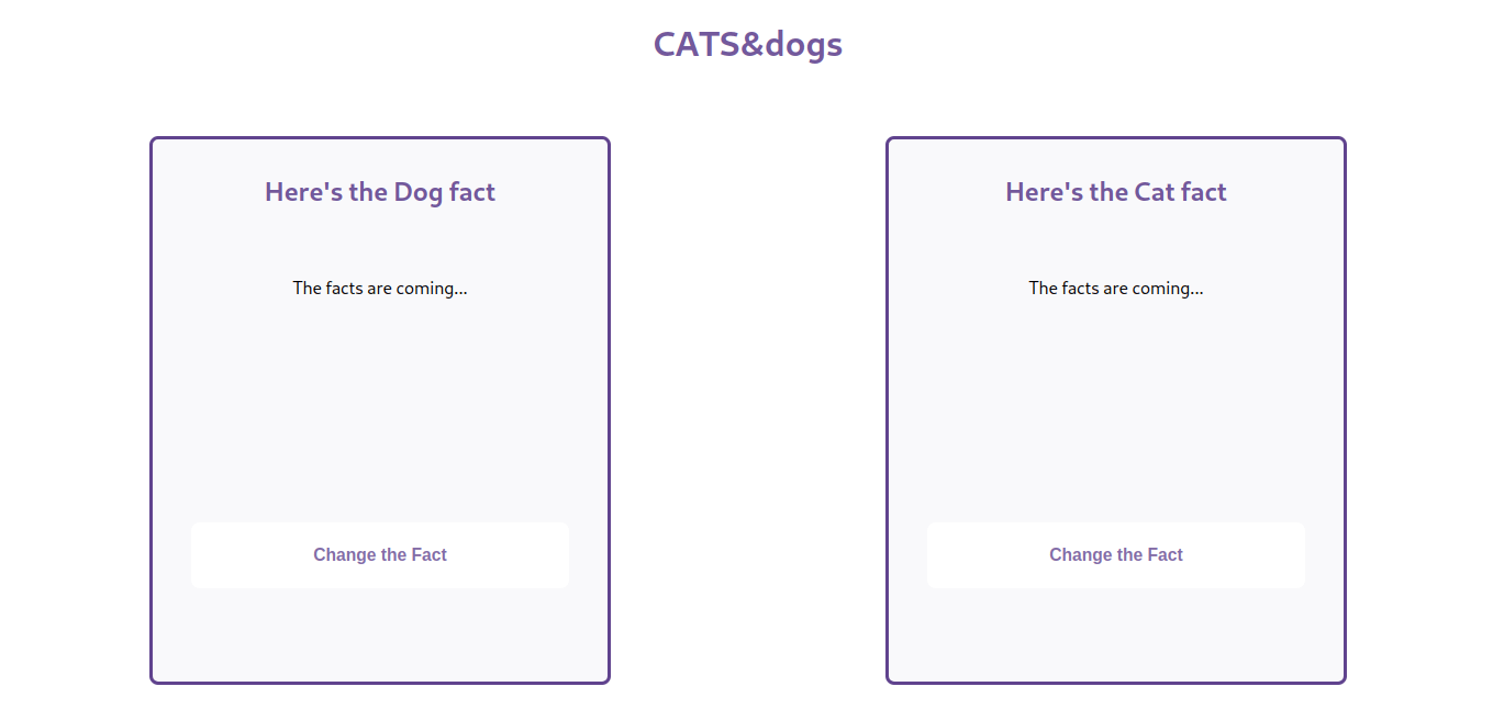 Screenshot of Cat Facts