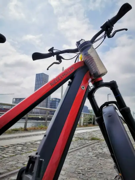 Riese and Muller Charger 3 frame with ABUS battery unlock