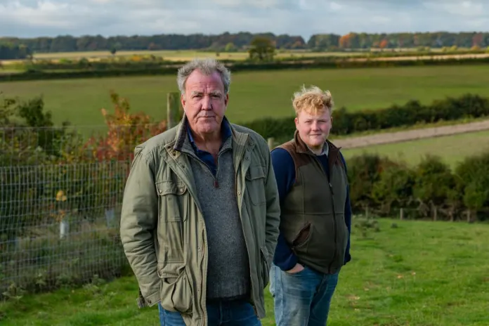 Jeremy Clarkson and Kaleb on clarksons farm Jeremy Clarkson and Kaleb on clarksons farm