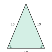 Use Pythagorean theorem to find area