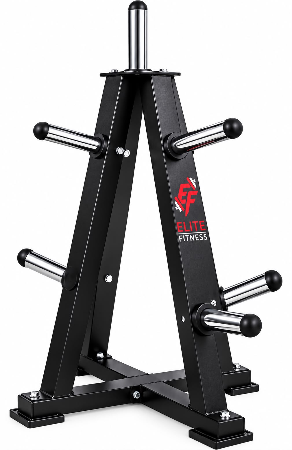 A-Frame Olympic Weight Plate & Barbell Tree