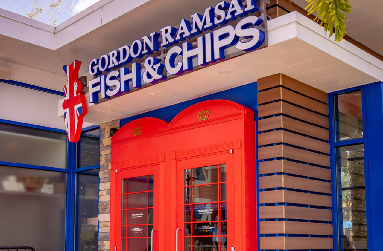 Orlando entrance at Gordon Ramsay Fish and Chips