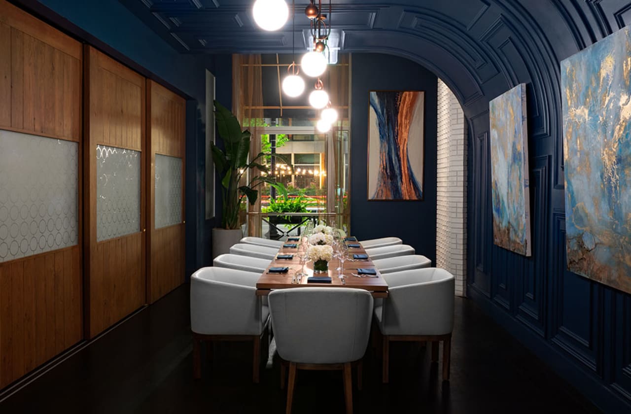 Semi-private dining space